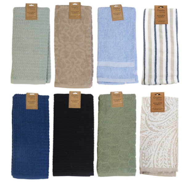 KITCHEN TOWEL 16X28 COTTON TERRY ASSORTED COLORS KITCHEN TOWEL 16X28 COTTON TERRY ASSORTED COLORS