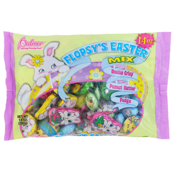 FLOPSYS EASTER MIX 3 KINDS OF FOIL WRAPPED EGGS IN 14 OZ BAG IN COUNTER DISPLAY FLOPSYS EASTER MIX 3 KINDS OF FOIL WRAPPED EGGS IN 14 OZ BAG IN COUNTER DISPLAY