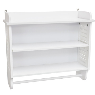 RTA NANTUCKET WALL SHELF WHITE 23.75X8X20 BROWN BOX W/COLOR PICTURE