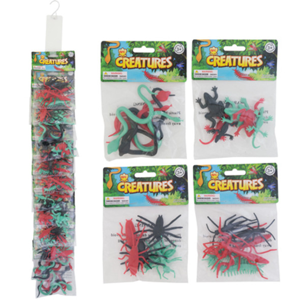 BAG-O-BUGS 6PC SET 4 ASST MULTICOLOR ON 12/PC MDSG STRIP