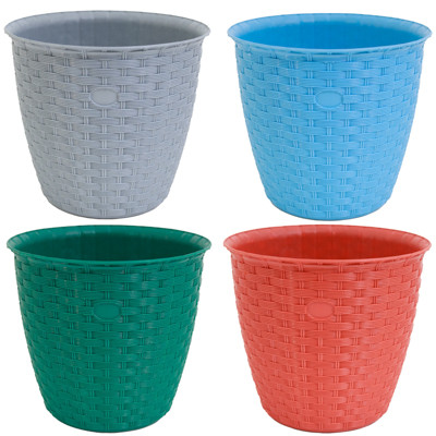 PLANTER REDIGO POT 8 INCH ACROSS 6.9 INCH TALL 4 COLORS
