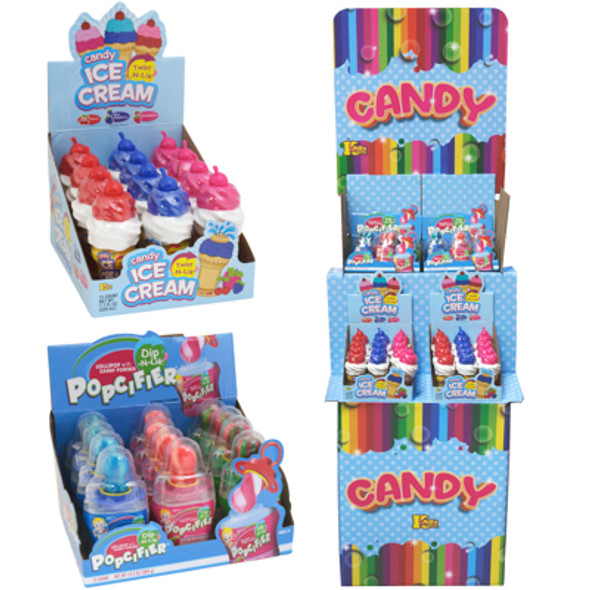 POPCIFIER & ICE CREAM 72CT TWIST-N-LIK FLOOR DISPLAY