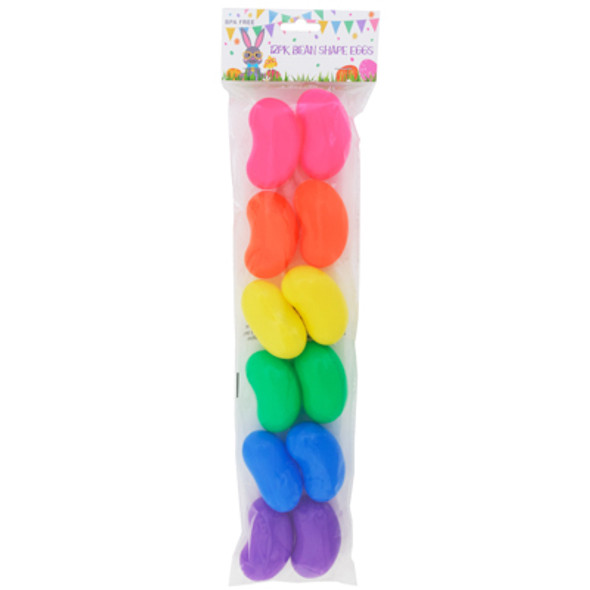 EASTER EGG JELLYBEAN 12 PK 2.5IN BRITES 6 COLORS PER PACK PBH EASTER EGG JELLYBEAN 12 PK 2.5IN BRITES 6 COLORS PER PACK PBH