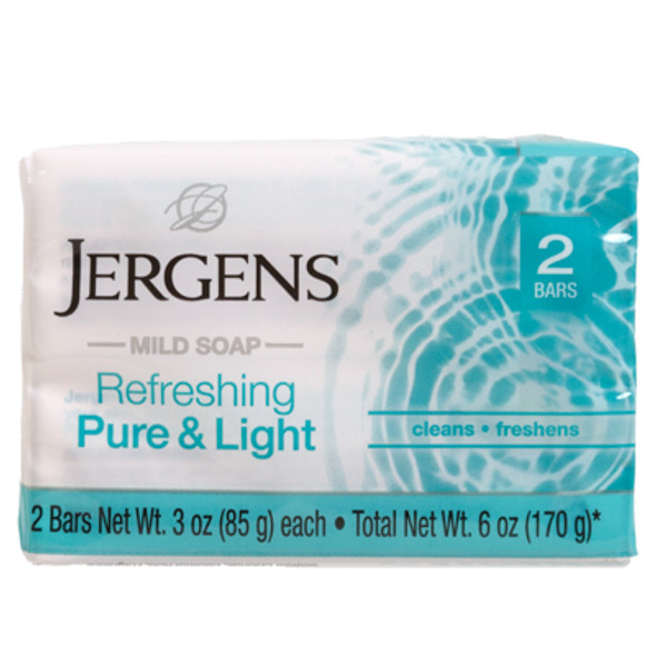 BAR SOAP 2PK/3OZ BARS JERGENS REFRESHING PURE&LIGHT NO ONLINE SALES