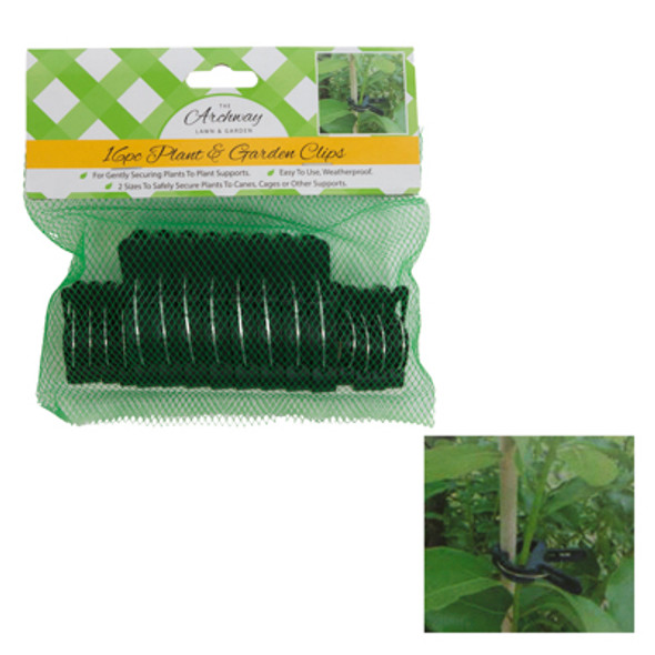 GARDEN & PLANT CLIPS 16PCS 8LG / 8 SML GARDEN MESH BAG/ HDR GARDEN & PLANT CLIPS 16PCS 8LG / 8 SML GARDEN MESH BAG/ HDR