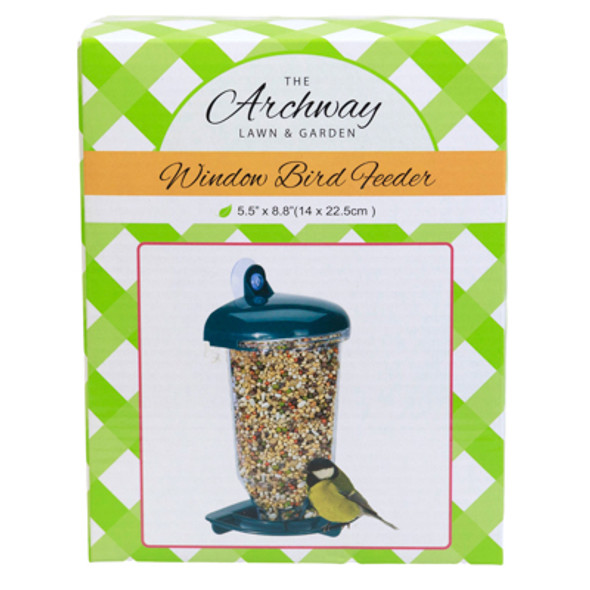 WINDOW BIRD FEEDER SUCTION CUP MOUNT 8.875 X 5.5IN COLOR BOX