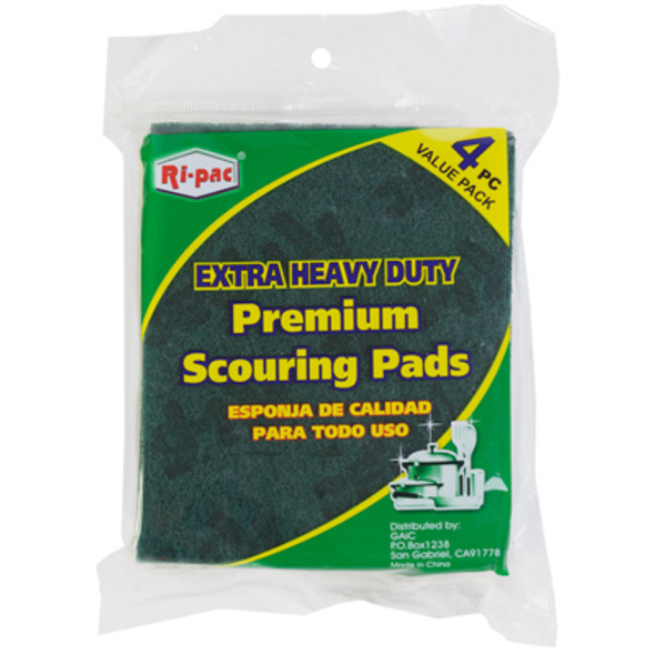 SPONGES PREMIUM SCOURING PADS 4CT RI-PAC