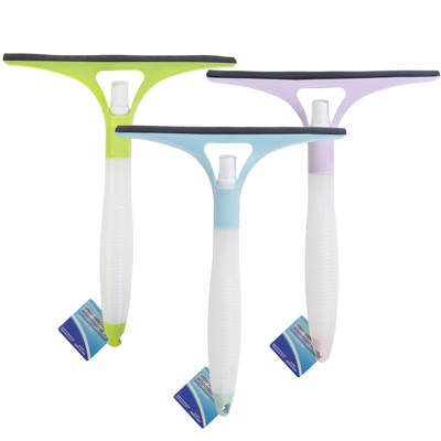 SQUEEGEE W/ 125ML BUILT IN SPRAY HANDLE 3 ASST COLORS/ HT
