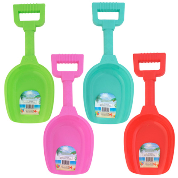 SAND SHOVEL JUMBO 4 ASST 16.3 X 6.5 PLASTIC / LABEL SAND SHOVEL JUMBO 4 ASST 16.3 X 6.5 PLASTIC / LABEL