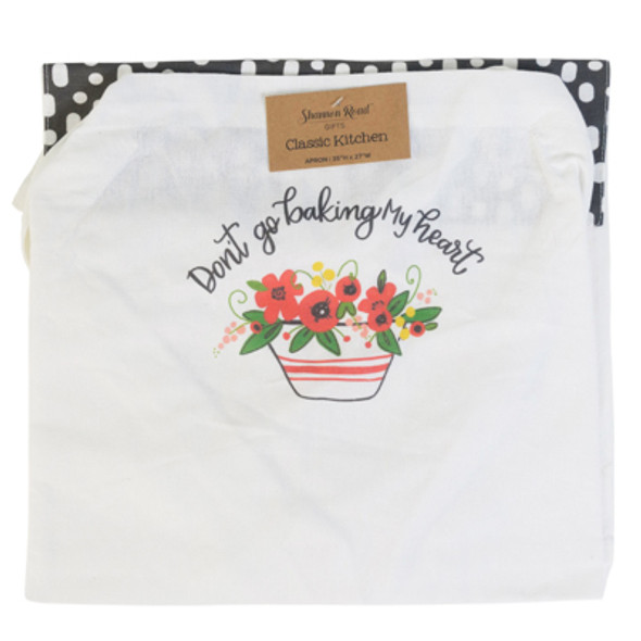 APRON 35X27 DONT GO BAKING MY HEART COTTON