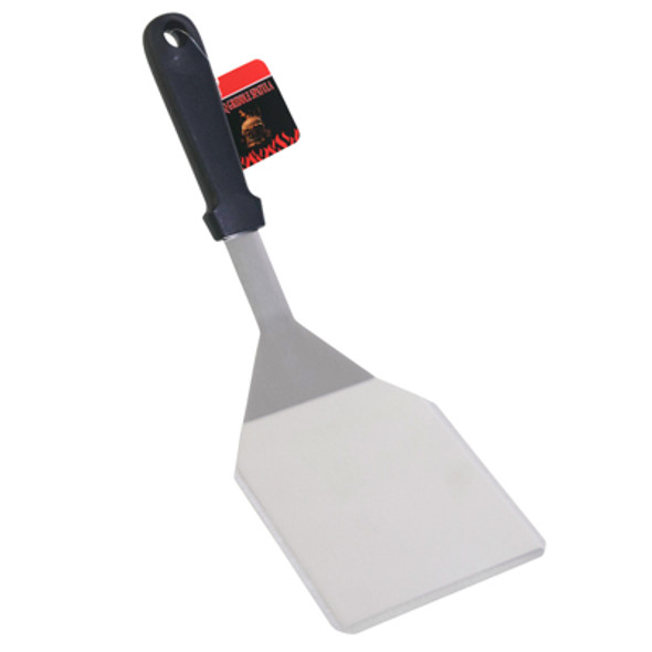 BBQ GRIDDLE SPATULA 13IN L S/S 430 HEAVYDUTY 4.5IN WIDE W/ PLASTIC HANDLE BBQ LABEL