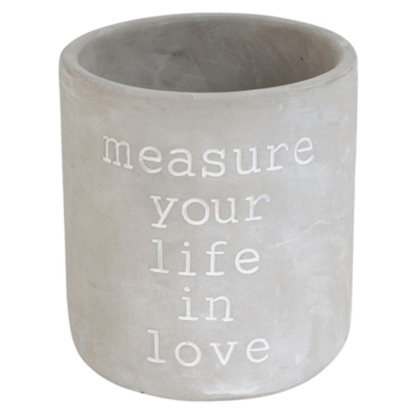 UTENSIL CROCK 6IN MEASURE YOUR LIFE IN LOVE