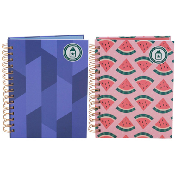JOURNAL 5X8.25 2AST BLUE/WATERMELON 192PAGES *10.99*