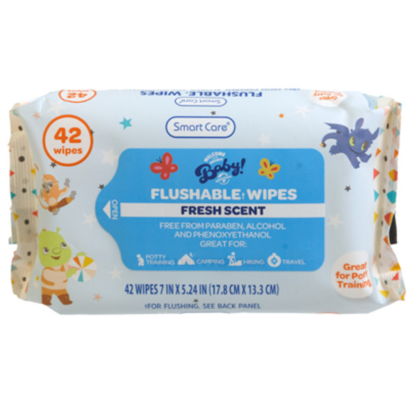 WIPES FLUSHABLE 42CT FRESH SCENT UNIVERSAL BABY