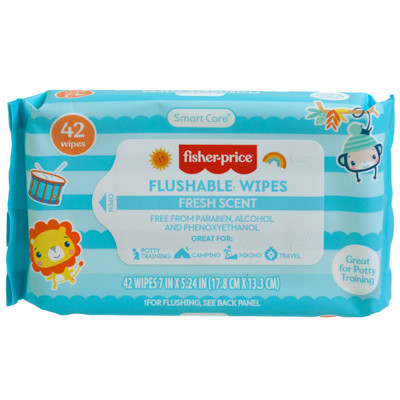 WIPES FLUSHABLE 42CT FRESH SCENT FISHER PRICE
