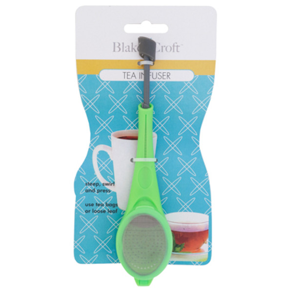 TEA INFUSER PLASTIC STEEP, SWIRL, PRESS W/BONUS DISPLAY STRIPS B&C TCD
