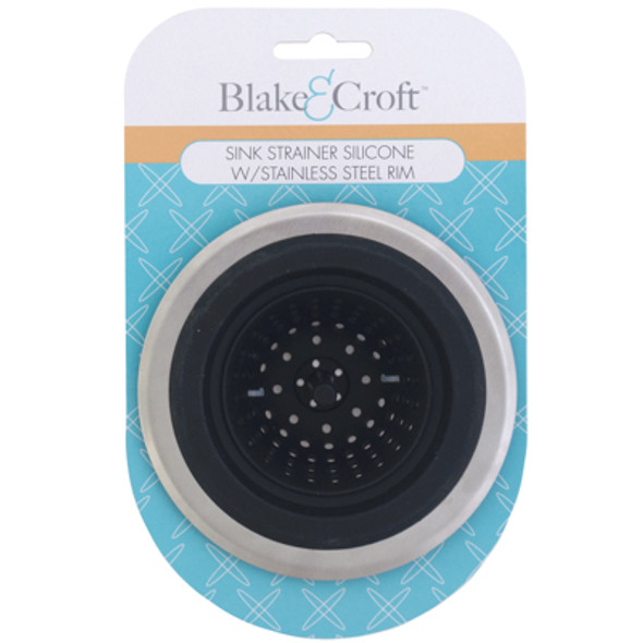 SINK STRAINER SILICONE W/STAINLESS STEEL RIM B&C TCD SINK STRAINER SILICONE W/STAINLESS STEEL RIM B&C TCD