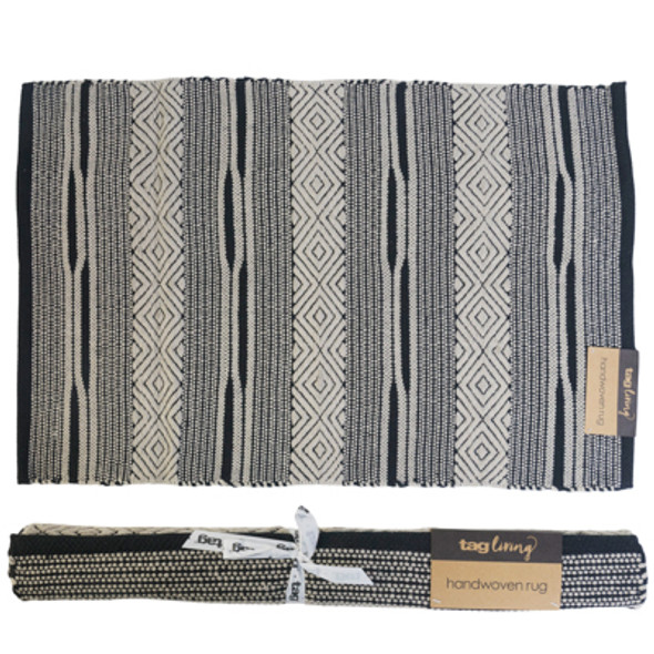 RUG 24X36 BYRON STRIPE HANDWOVEN COTTON/POLY/RAYON (24.00)