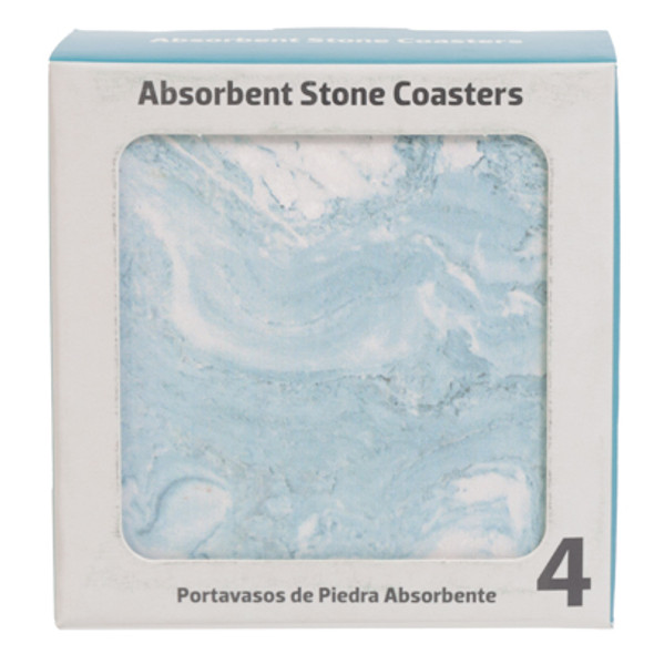 COASTER 4PC SET TEAL QUARTZ THIRSTYSTONE