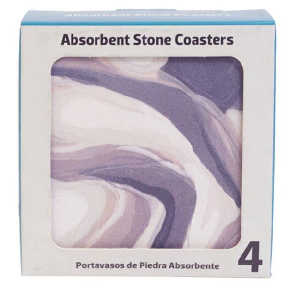 COASTER 4PC SET MONOTONE AQUATE THIRSTYSTONE COASTER 4PC SET MONOTONE AQUATE THIRSTYSTONE
