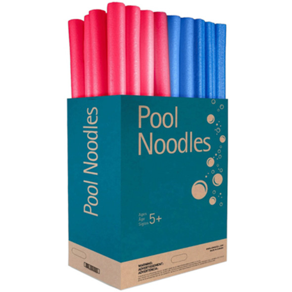 POOL NOODLE 47INCH IN 44PC DISPLAY  BLUE/RED POOL NOODLE 47INCH IN 44PC DISPLAY  BLUE/RED