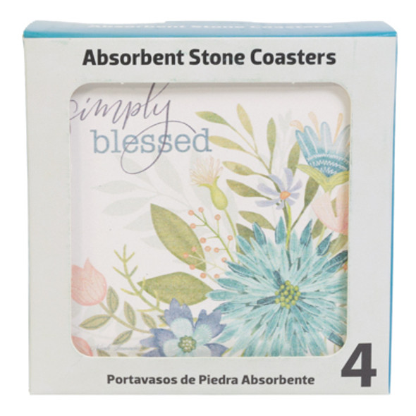 COASTER 4PC SET SIMPLY BLESSED THIRSTYSTONE COASTER 4PC SET SIMPLY BLESSED THIRSTYSTONE