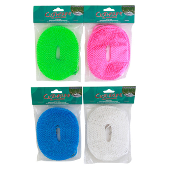 CLOTHESLINE NYLON 16.4FT W/ SPACING FOR HANGERS EA IN PBH