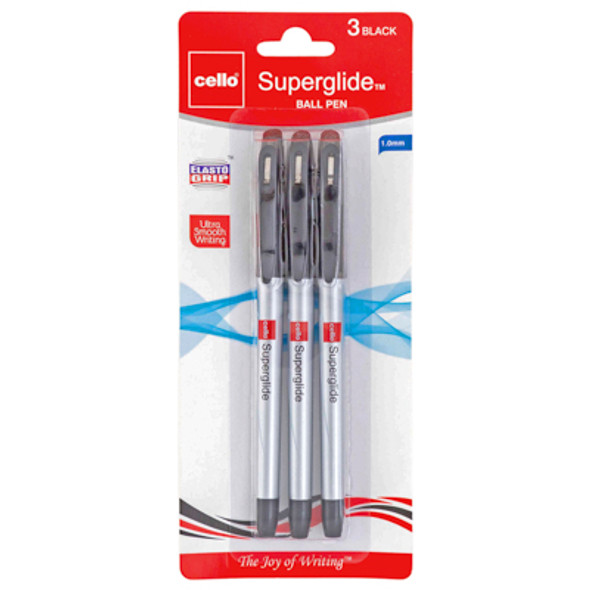 PENS 3CT BLACK INK 1.0MMSUPER GLIDE CARDED REF# BPSGBK1003 PENS 3CT BLACK INK 1.0MMSUPER GLIDE CARDED REF# BPSGBK1003