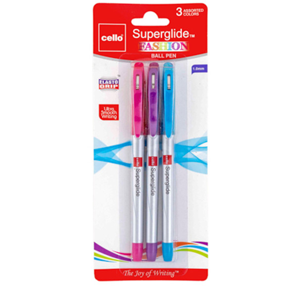 PENS 3CT FASHION COLOR INK 1.0MM SUPER GLIDE CARDED REF # BPSGAS1003 PENS 3CT FASHION COLOR INK 1.0MM SUPER GLIDE CARDED REF # BPSGAS1003