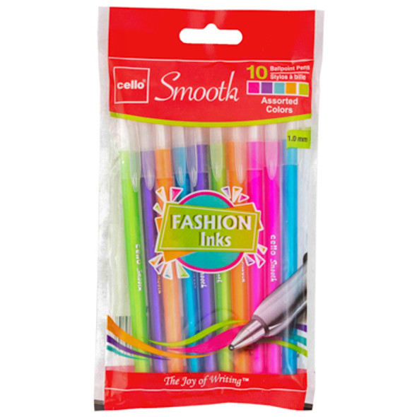 PENS 10CT FASHION COLOR INK BALLPOINT 1.0MM REF # BPSMAS1010 PENS 10CT FASHION COLOR INK BALLPOINT 1.0MM REF # BPSMAS1010