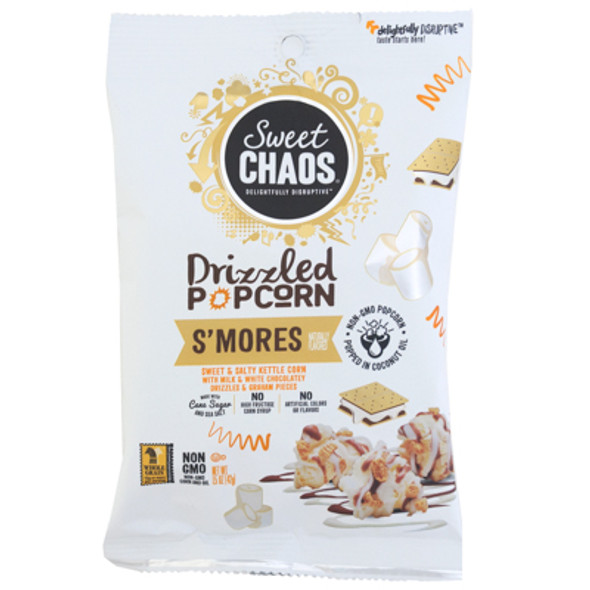 SWEET CHAOS POPCORN SMORES DIZZLE 1.5 OZ PEG BAG NO AMAZON SALES