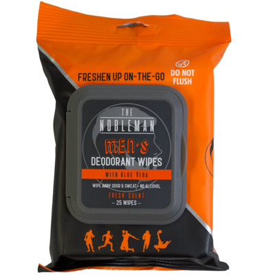 DEODORANT WIPES 25CT W/ALOE VERA NOBLEMAN NO ONLINE SALES MAP PRICING