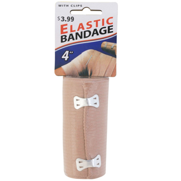ELASTIC BANDAGE W/CLIPS 4INCH CARDED PP$3.99 ELASTIC BANDAGE W/CLIPS 4INCH CARDED PP$3.99