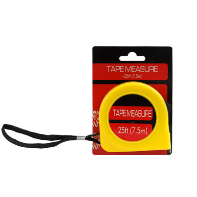 TAPE MEASURE 25FT / 7.5M RETRACTABLE HARDWARE TCD