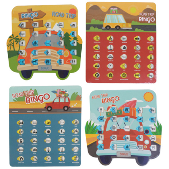 ROAD TRIP BINGO GAME 4 ASSORTED  PP $1.00