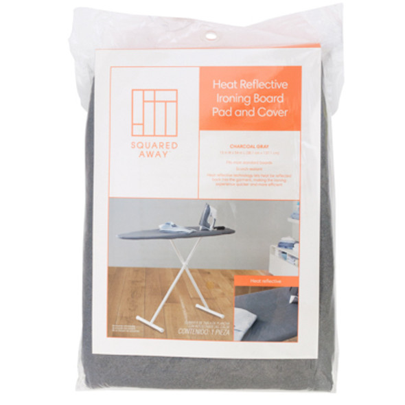 IRONING BOARD PAD & COVER 15X54 HEAT REFLECT CHARCOAL GREY PEGGABLE IRONING BOARD PAD & COVER 15X54 HEAT REFLECT CHARCOAL GREY PEGGABLE