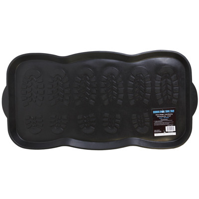 RUBBER SHOE/BOOT TRAY 16X32 BLACK PACKED IN WHITE BALE REF #WS928