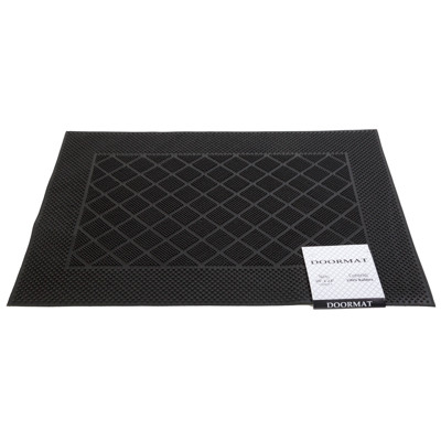 DOORMAT RUBBER PIN BLACK 16x24 PACKED IN BALE REF #WS-923