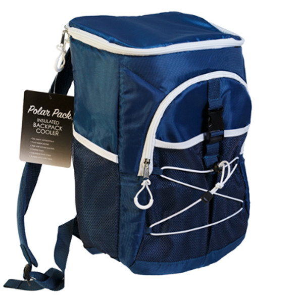 COOLER 30 CAN INSULATED BACKPACK NAVY
