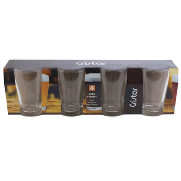 BEER FLIGHT 6OZ 4PC SET POPULAR CRISTAR