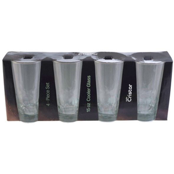 COOLER GLASS 15OZ 4PC SET GLOSSY SLEEVE TIERRA NADIR CRISTAR