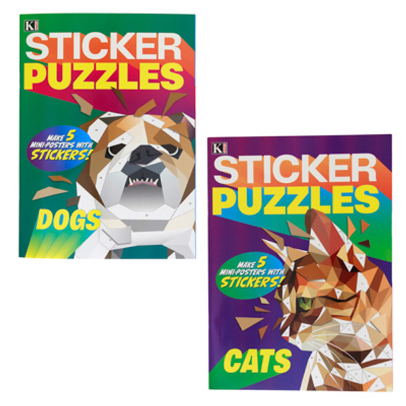 STICKER PUZZLE ASSORTMENT 2 TITLES IN 48PC COUNTER DISPLAY STICKER PUZZLE ASSORTMENT 2 TITLES IN 48PC COUNTER DISPLAY