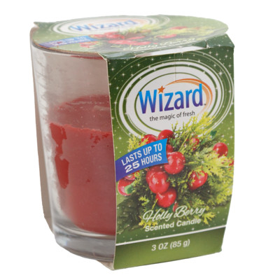 CANDLE 3OZ HOLLY BERRY WIZARD