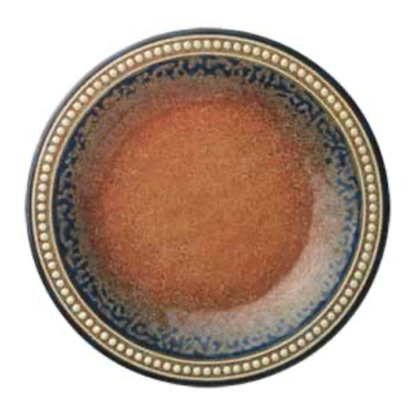 PLATE SALAD 8IN ROUND CORAL SANDSTONE MELAMINE