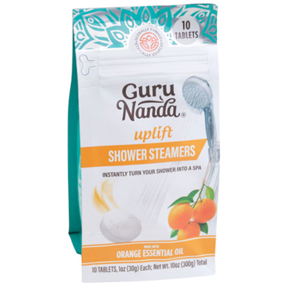 SHOWER STEAMERS 10CT UPLIFT ORANGE GURUNANDA
