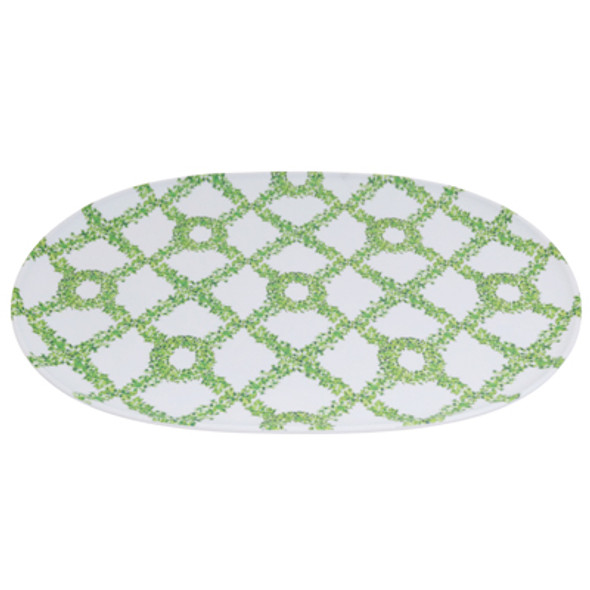 TRAY 17X12IN OVAL TOPIARY TRELLIS MELAMINE TRAY 17X12IN OVAL TOPIARY TRELLIS MELAMINE