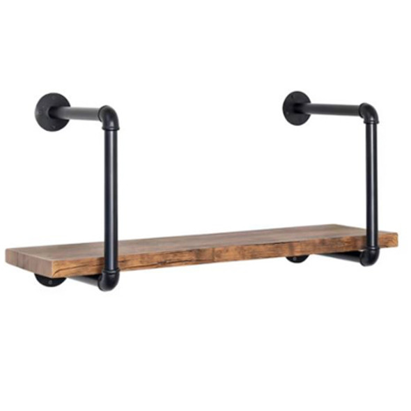 RTA  SHELF WALL MOUNT SINGLE TIER BROWN BOX (36.95)