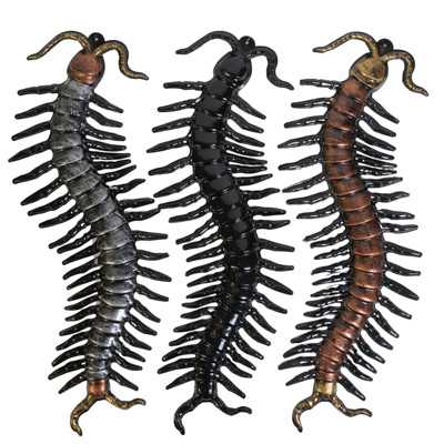 CENTIPEDE HANGING DECOR 33.9IN L X 9.4 MOLDED PVC 3 ASST COLORS HLWN HT