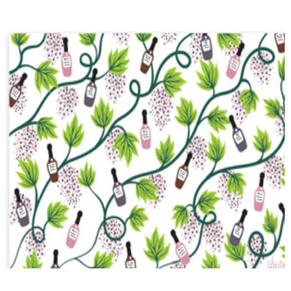 PLACEMAT 17X11 WINE TASTING LOLITA VINYL PVC