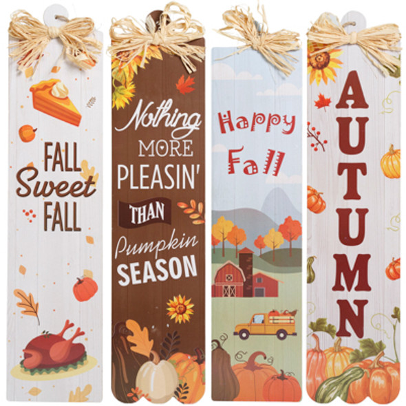 WALL PLAQUE HARVEST VERTICAL 4 AST 5.75 X 24IN /MDF COMPLY LABEL / HT WALL PLAQUE HARVEST VERTICAL 4 AST 5.75 X 24IN /MDF COMPLY LABEL / HT